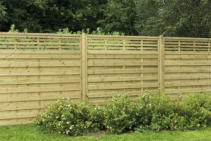 an aesthetically pleasing fence panel - with fencing as good as this you may want to consider fixing a fence that breaks rather than considering fence panel replacement