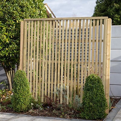 this slatted panel is one of our suggested types of trellis